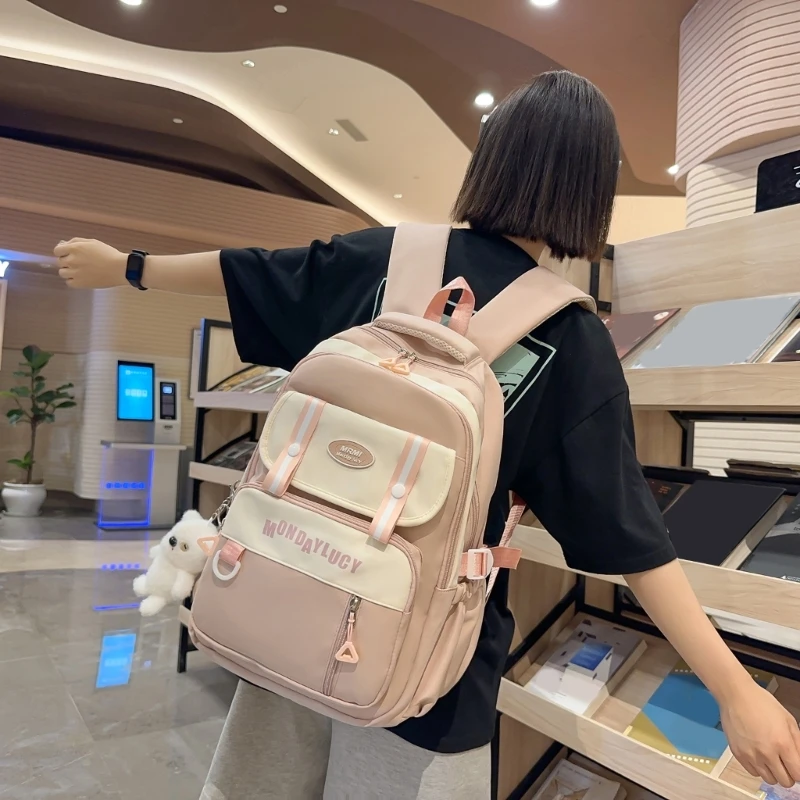 Ransel Sekolah Praktis untuk Remaja Daypack Kapasitas Besar Ransel Laptop Fungsional Daypack Kasual