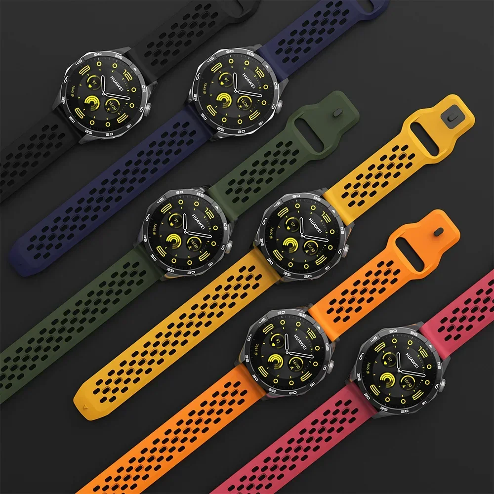 Silicone sports timepiece strap for Huawei watch GT4 46mm 22mm Official watchbands for Huawei watch GT Runner