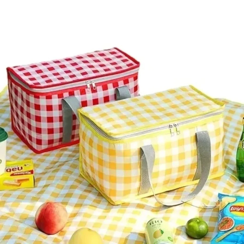 Sac d'isolation thermique Portable de grande capacité, panier de pique-nique en tissu Oxford épais, sacs à main d'extérieur, équipement de Camping de voyage