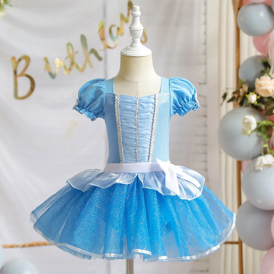 3-10T Children Summer Tutu Dress Baby Sleeping Beauty Christmas Leotard Girls Snow White Princess Costume Evening Fancy Ballet