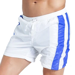 Pantalones cortos deportivos de retazos para hombre, ropa de baño informal para gimnasio, culturismo, playa, Fitness