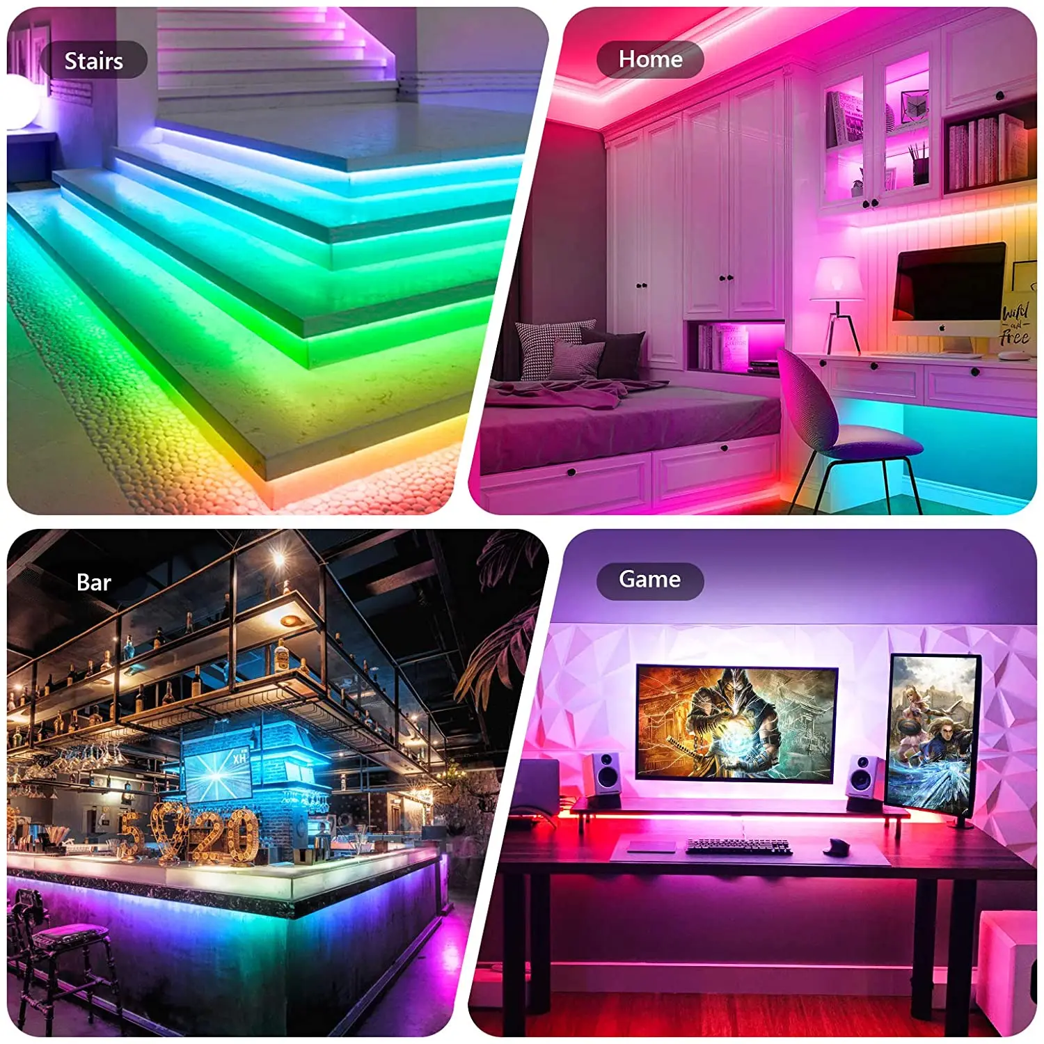 Diody na wstążce LED WS2811 Dreamcolor, 16.4ft/5m RGBIC TUYA telefon WiFi aplikacja sterowana wodoodporna inteligentna muzyka listwa oświetleniowa