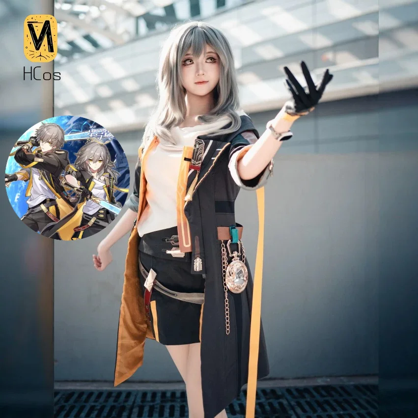 honkai-star-rail-trailblazer-stelle-cosplay-costume-full-set-women-black-yellow-long-coat-white-t-shirt-hcos