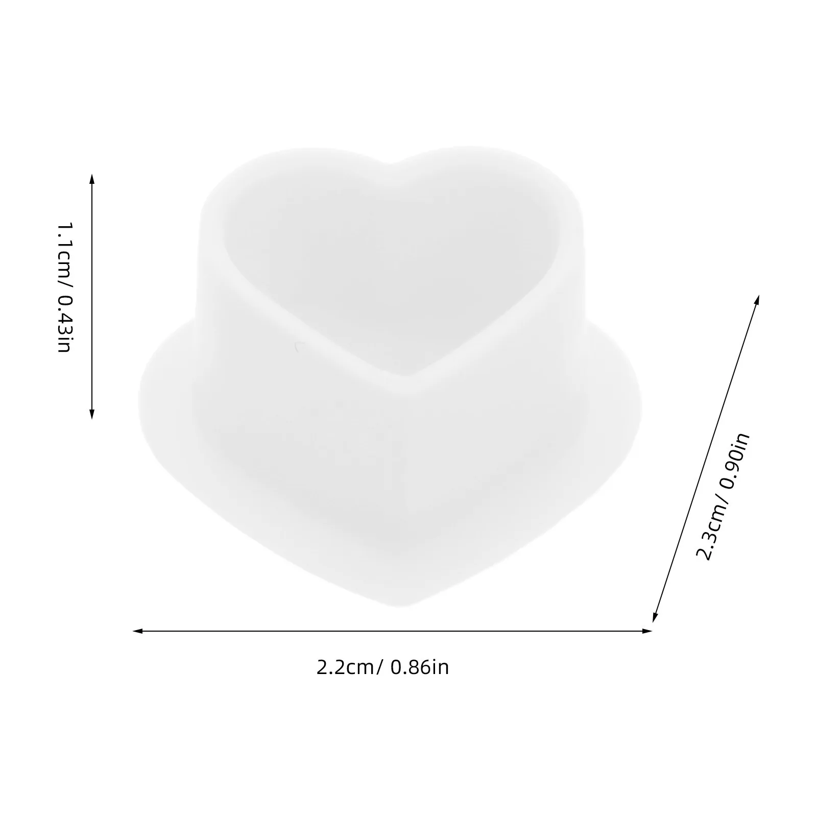 Gobelets à pigments de tatouage en forme de cœur, bouchons d'encre en Silicone avec Base Stable, rangement souple et Flexible pour fournitures de tatouage, 100 pièces