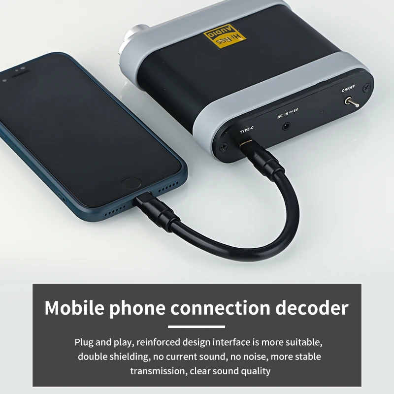 عالية الدقة الإضاءة الفضة النقية إلى TypeC كابل محول 15 سنتيمتر OTG فك كابل الهاتف مكبر للصوت كابل بطاقة الصوت