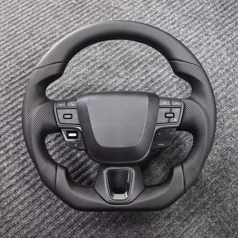 For Toyota LC Hilux 80 Series Land Cruiser Crown Steering Wheel Horn Cover Leather Upgrade Assembly Horn Shell view 3