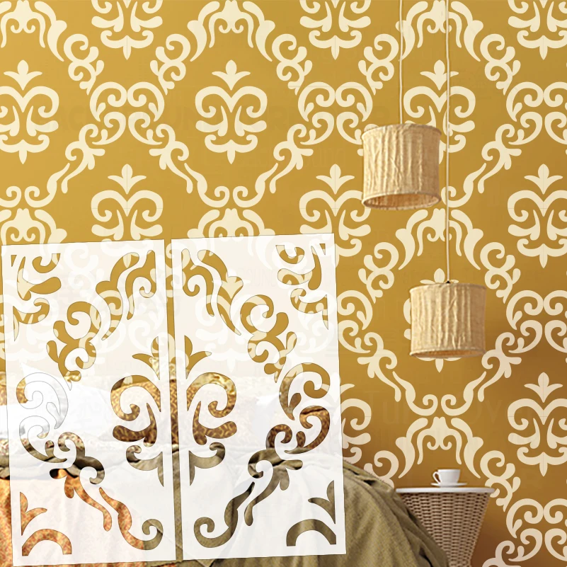 

30 см - 70 см трафарет для декора для рисования, декоративная настенная штукатурка, шаблон, кирпичные валики, рококо, барокко, ретро, роскошный винтажный S218