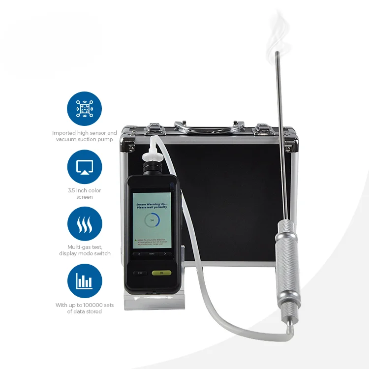 

100%vol screen display SKZ1050E-He helium leak detector gas laboratory instrument