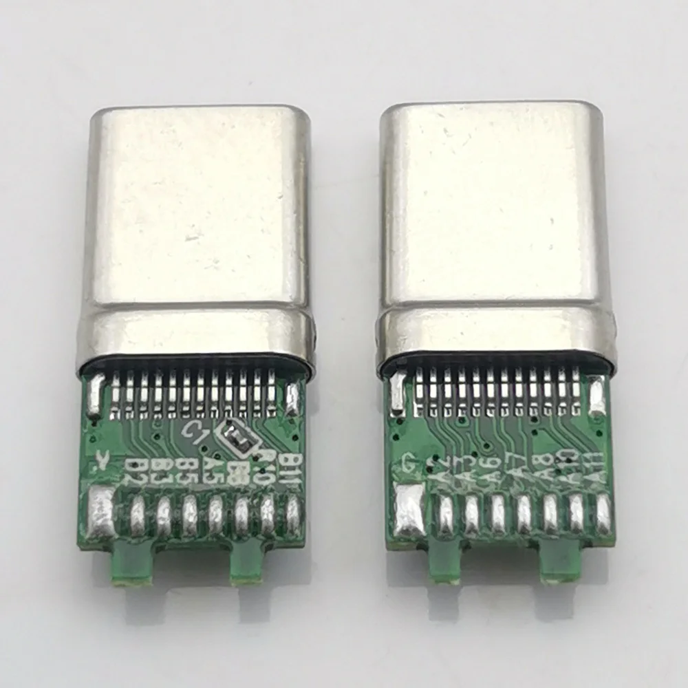 2-10 sztuk USB TYPE-C męskie złącze 24Pin płytka drukowana szybkie ładowanie drut spawalniczy wtyczka ładowania 16 złącza lutowane z kondensatorem 10NF — zdjęcie 6