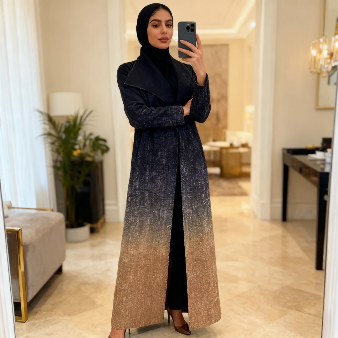 

Ид мусульманский женский цельный кардиган Абая плиссированный Джалабия с поясом Ислам Vestidos арабский длинный халат Рамадан Марокко Дубай Кафтан 2025