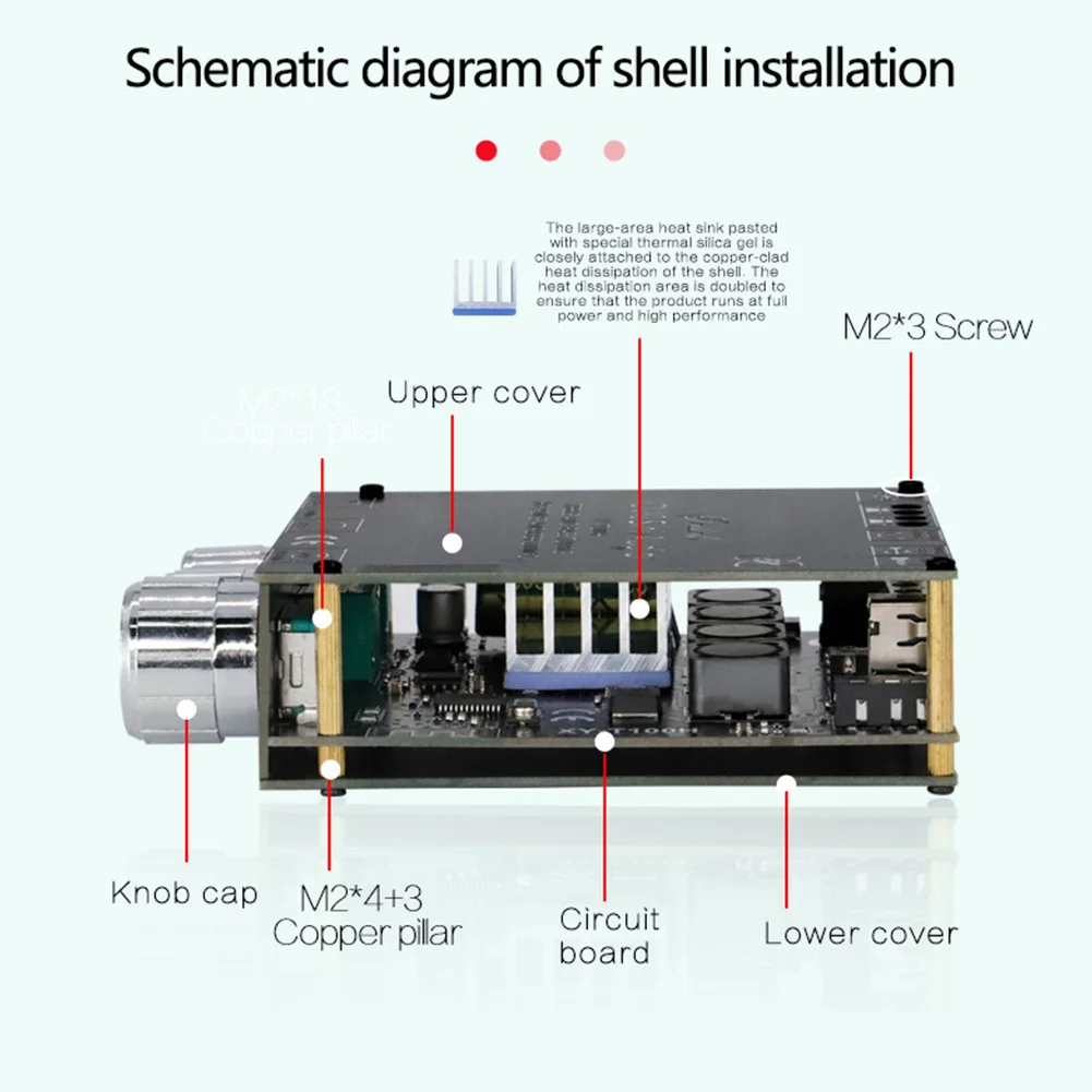 XY-T100H XY-T100L Home Theater Amplifiers 2x100W TPA3116D2 Bluetooth 5.0 Power Audio Amp Board Stereo Treble Bass Adjustment