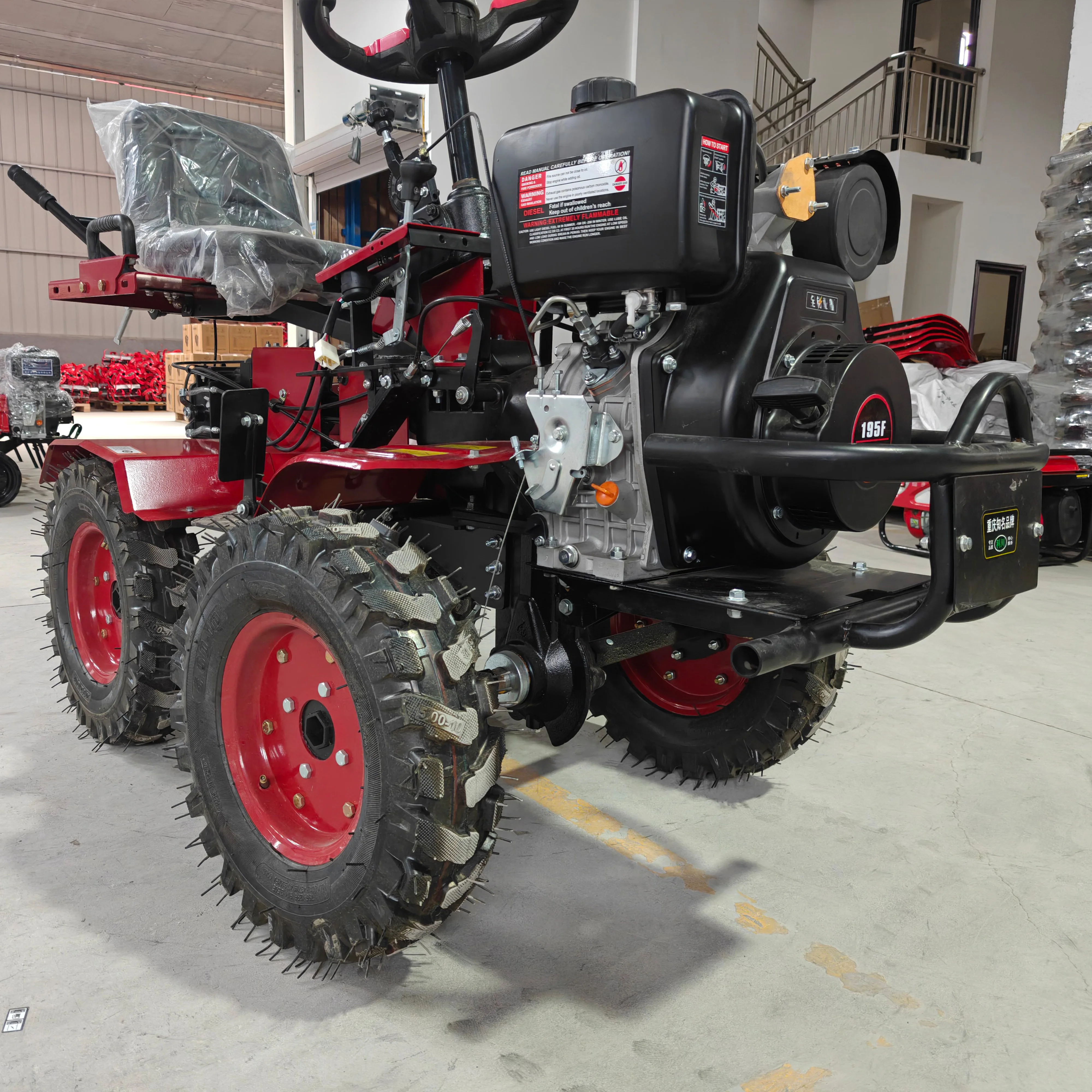 15HP  Mini Tiller 4WD  Engine High Productivity Eco-Friendly Energy Saving High Safety For Farming & Gardening