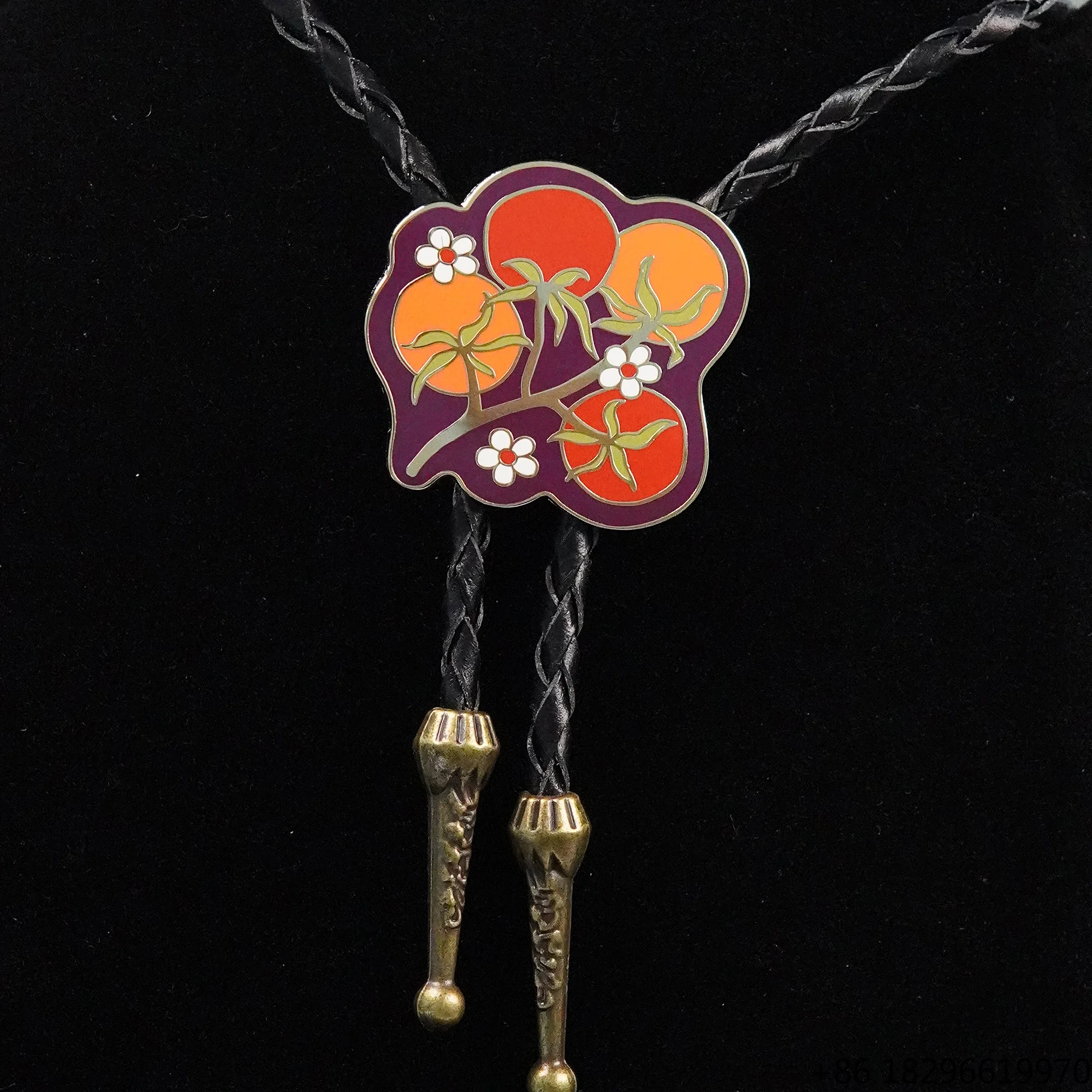 Fruit Themed Enamel Bolo Tie Retro Fashion Daily Men Women Neck Accessory