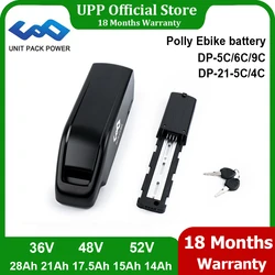 EBike Battery Polly 36V 28Ah 48V 52V 17.5Ah 14Ah Electric Batteria 21700 18650 Pack for Bafang BBSHD BBS02 1000W 750W 500W Motor