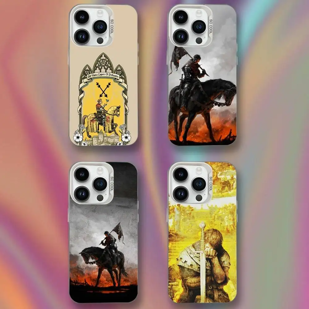

K-Kingdom Comes D-Deliverances Phone Case For iPhone 16,15,14,13,12,11,Mini,Pro,SE,MAX White Matte Shockproof Cover