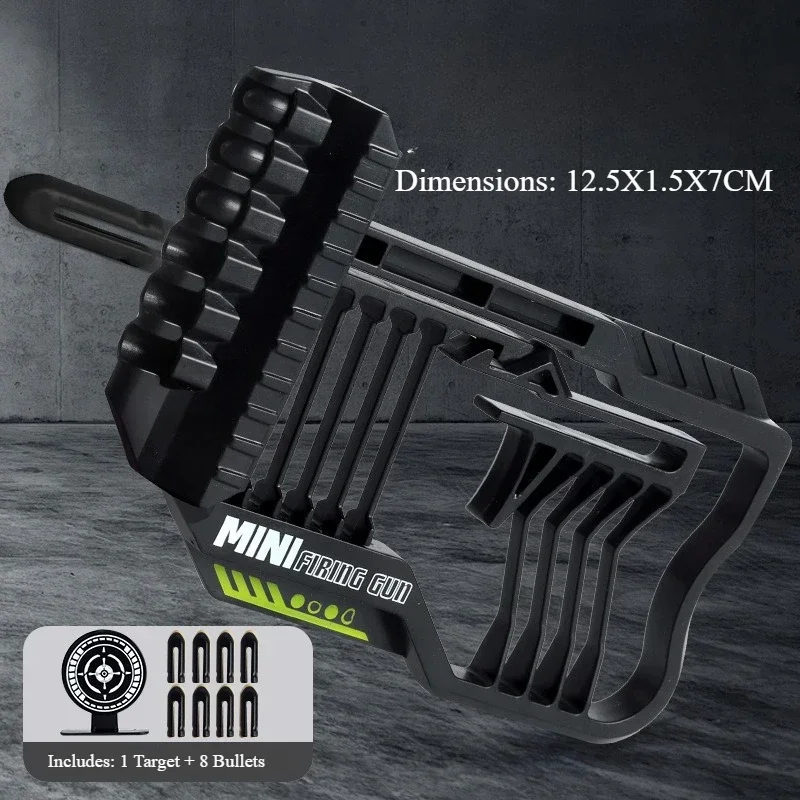 Kids Toy Gun Shooting Game Playset Includes 1 Target 8 Safe Plastic Bullets Press Launch Play Educational Gift for Boys