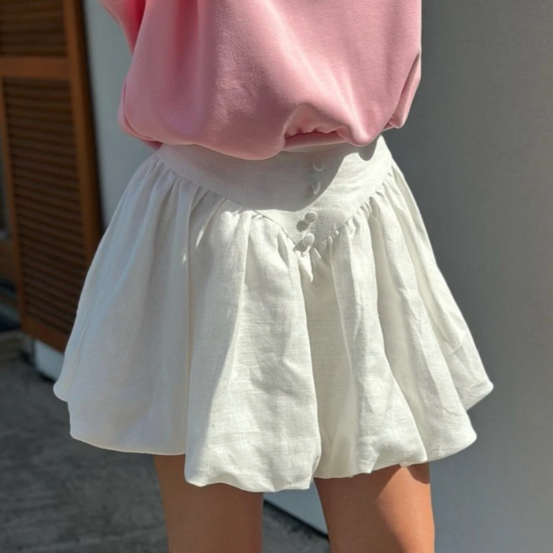 

Tsiisd Fashion Bubble Women's Mini Skirt High Waist Casual Streetwear Sweet Coquette Preppy Style Party Skirt Female Skirts 2026