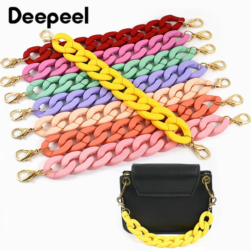 

1/2/5Pcs 2*23cm Candy Color Plastic Acrylic Handbag Chain Phone Purse Key Decoration Chains DIY Pendant Hardware Accessories