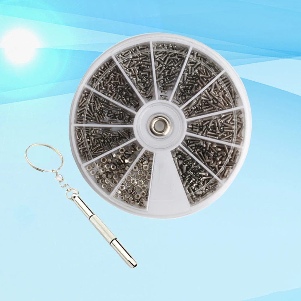 

Screw Tool Frameless Eyeglass Repair Kit Screws Frames Watch Glasses Sunglass Assortment for Eyeglasses