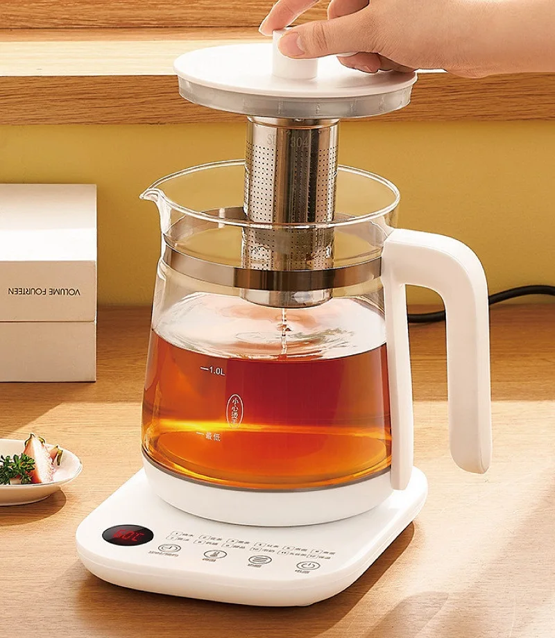Flower Tea Black Tea Appointment Insulation Mini Kettle 220V 1800ml Health Pot Home Thickened Glass Multi-function Tea Maker