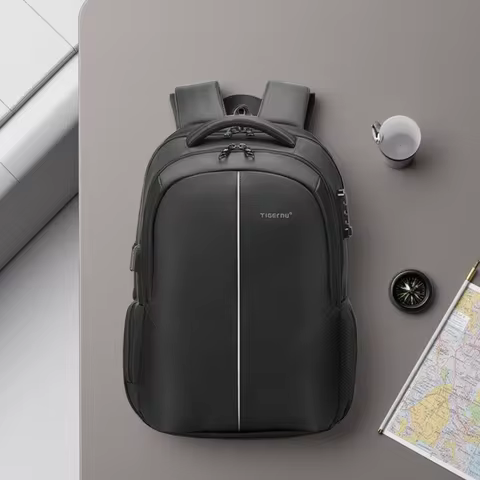 Tigernu Men's Backpacks Vacuum Compression Backpacks TSA Anti Theft Bags 15.6 17 Laptop Backpack Men Travel Backpacks Schoolbag