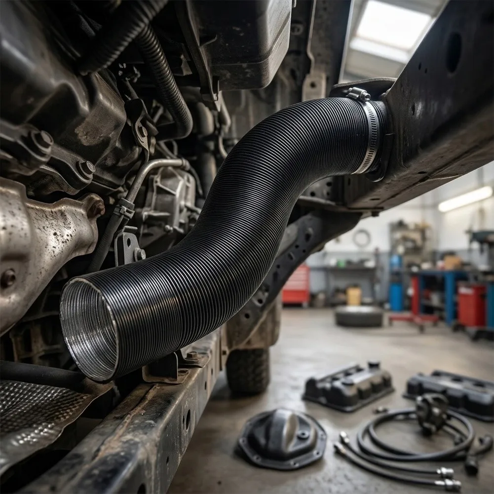 High Temperature Tube Flexible Air Hose Ventilation Setup 60mm Robust Construction Simple Installation 2 Meter Length