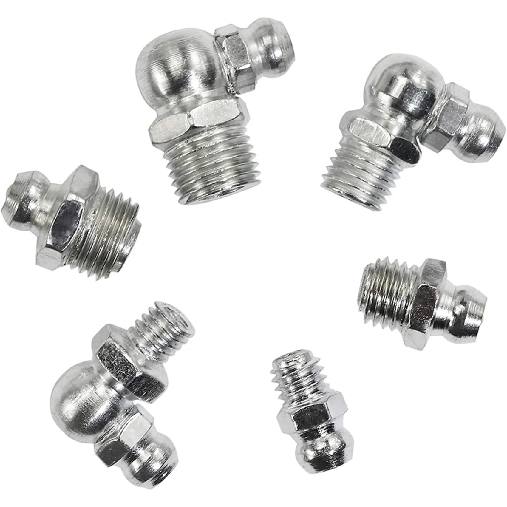 

AU28-230Pcs Steel Zerk Grease Nipple Fittings Assortment Kit ,Straight, 90-Degree, 45-Degree Angled(M6,M8,M10)