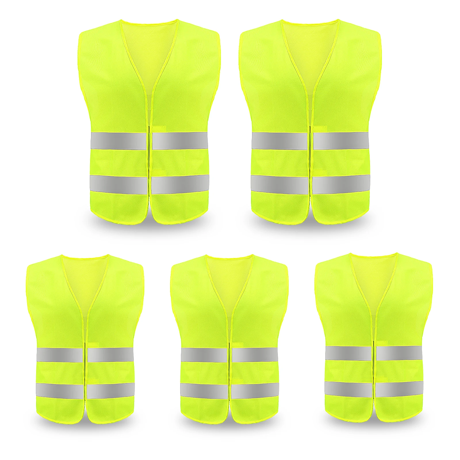 

Safety Vest, Reflective High Visibility Construction Vest for Men, Work, Cycling, Runner, Surveyor, Volunteer, Road