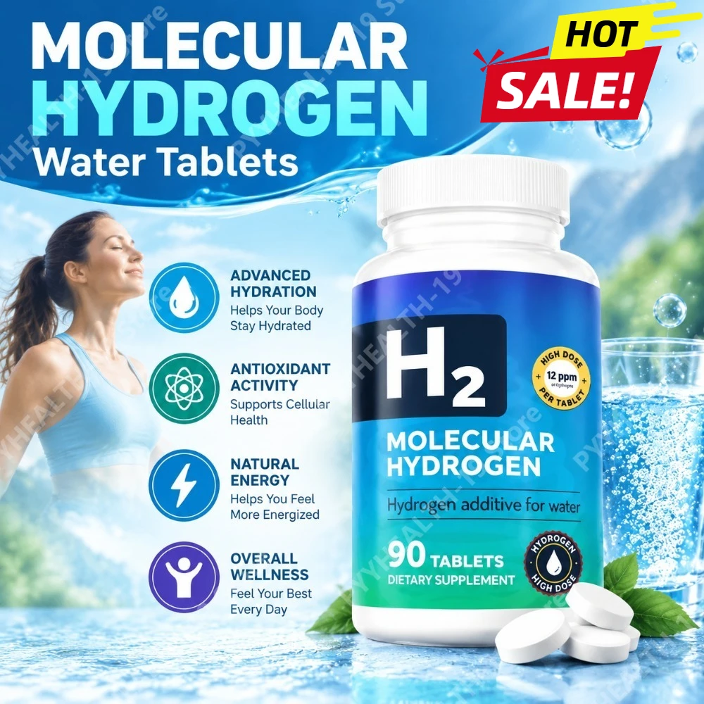 H2 Molecular Hydrogen Water Tablets, 90 Tablets,Supports Advanced Hydration, Antioxidant Activity & Natural Energy,30 Day Supply