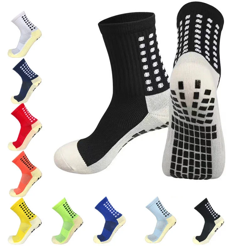 

Absorb Soccer Anti Slip Outdoor Football Sweat Socks Sports Men Womens Sport Socks Square friction Film Thickened Towel Bottom