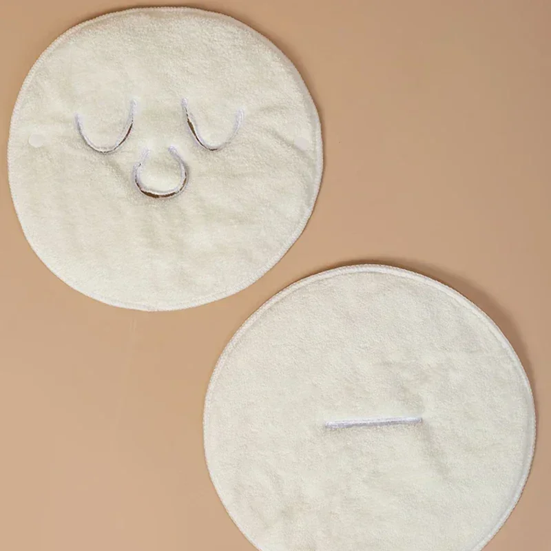 أقنعة مناشف الوجه المضغوطة الساخنة والباردة القابلة لإعادة الاستخدام - جهاز بخار الوجه المرطب للعناية بالبشرة الساخنة والباردة، ناعمة ولطيفة