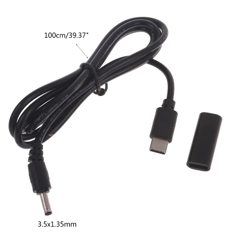 

12V Type C to 3.5x1.35mm Triggers Power Cable Converter Cable Power Cord for Routers Laptop Speaker LED Light Camera