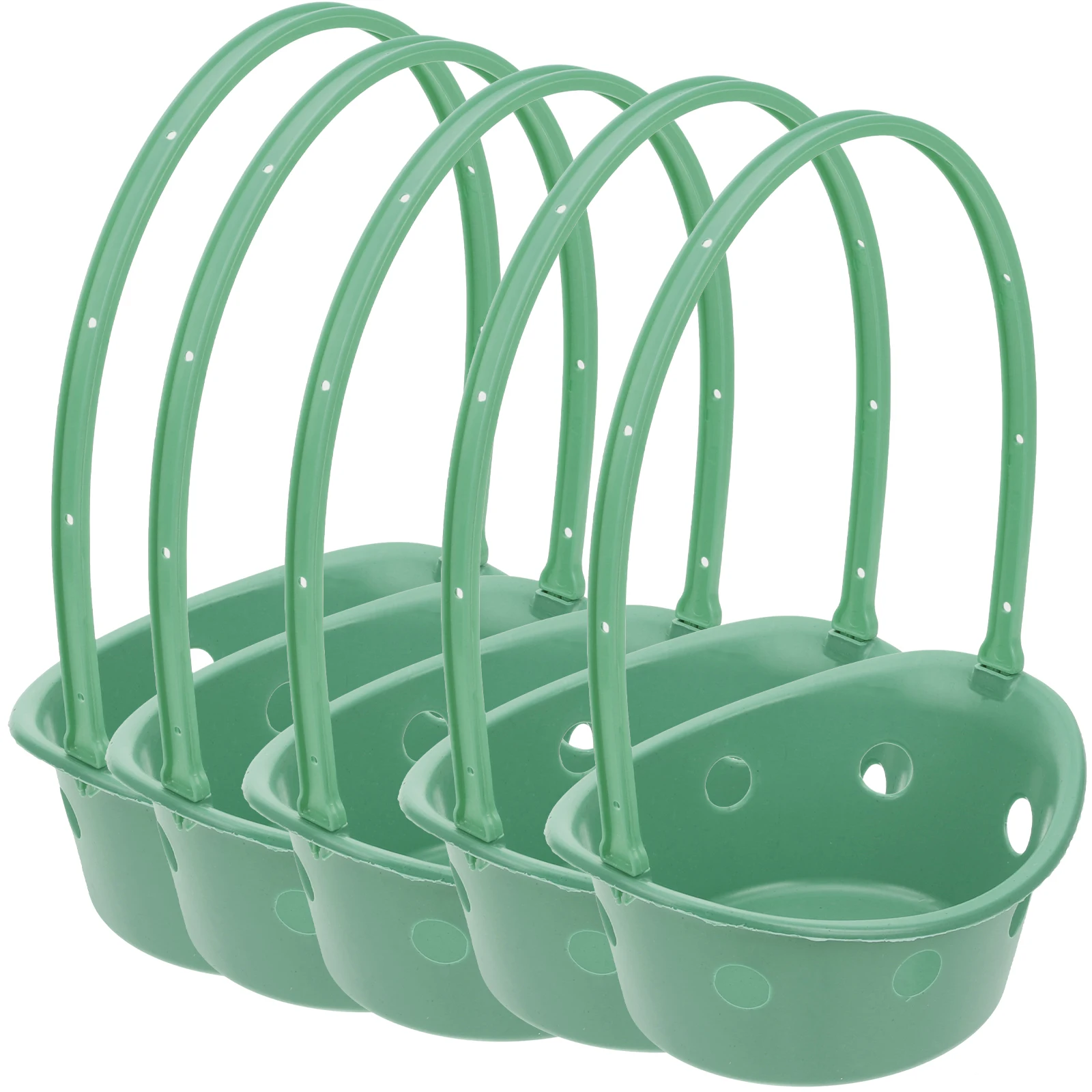 

Handle Plastic Sacrificial Flower Basket Buckets Commemorate Green with Handles