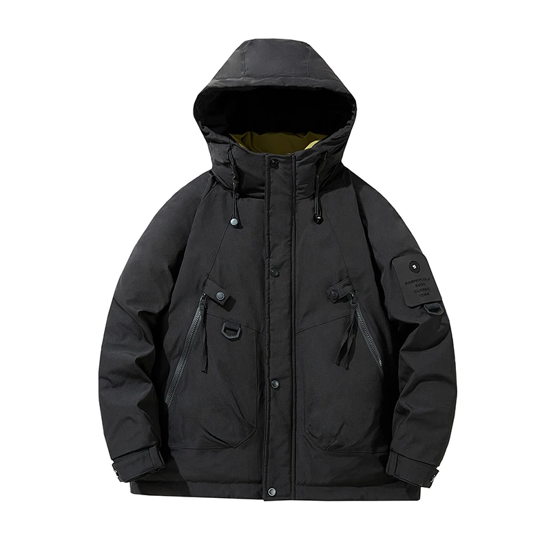 

Fashion Hooded Camping Down Jacket for Men Windproof Warm Hiking Down Coats Outdoor Quality All-match Outerwear Winter Hot Sale