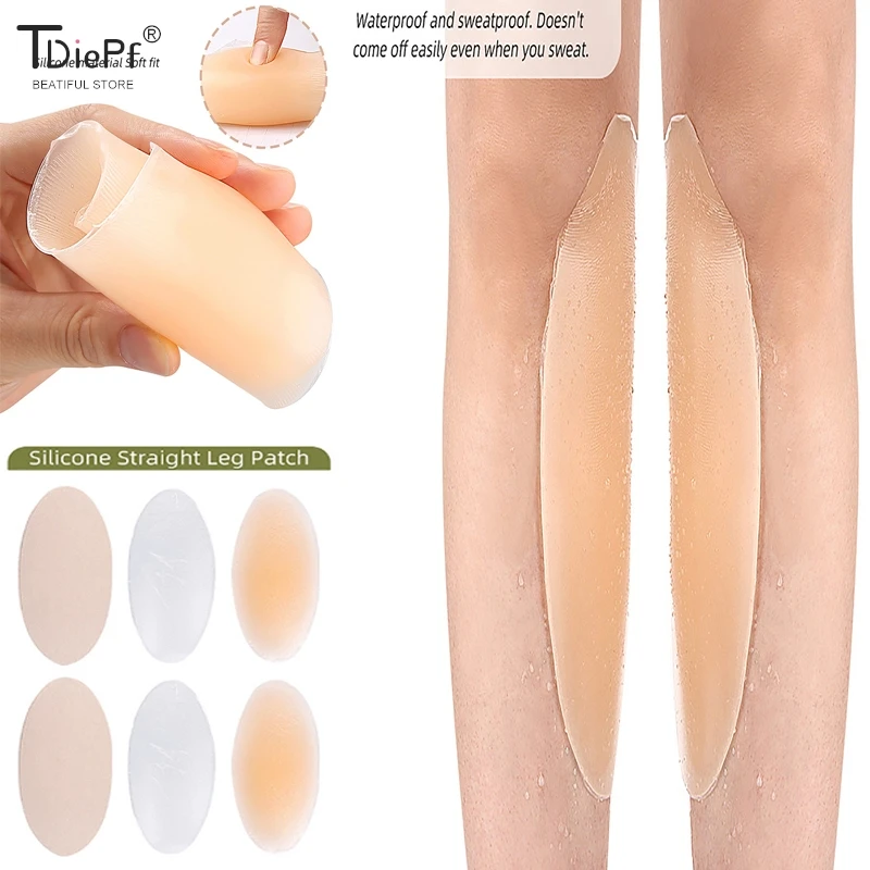 1Pair Reusable Silicone Leg Thigh Tapes Unisex Invisible Body Pad Outdoor Anti-friction Thigh Patches From Rubbing Stickers Foot