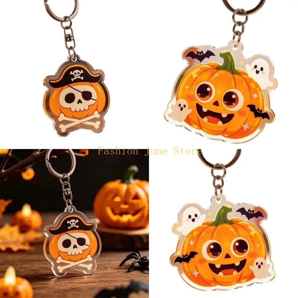 N5KA Halloween Acrylic Keychain Charm for Keys, Bags and Zipper Pulls