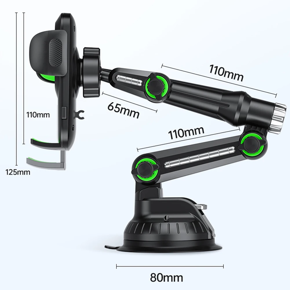 

Air Vent GPS Stand Hands Free Air Vent Phone Mount Flexible Long Arm 360 Degree Rotating Air Outlet Phone Stand with Suction Cup