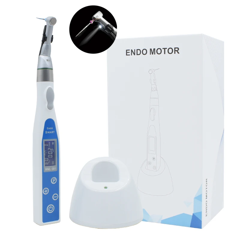 

Dental LED Wireless Mini 16:1 Reduction Contra Angle Endo Motor Endodontic Treatment Root Canal Therapy Instrument dental tools