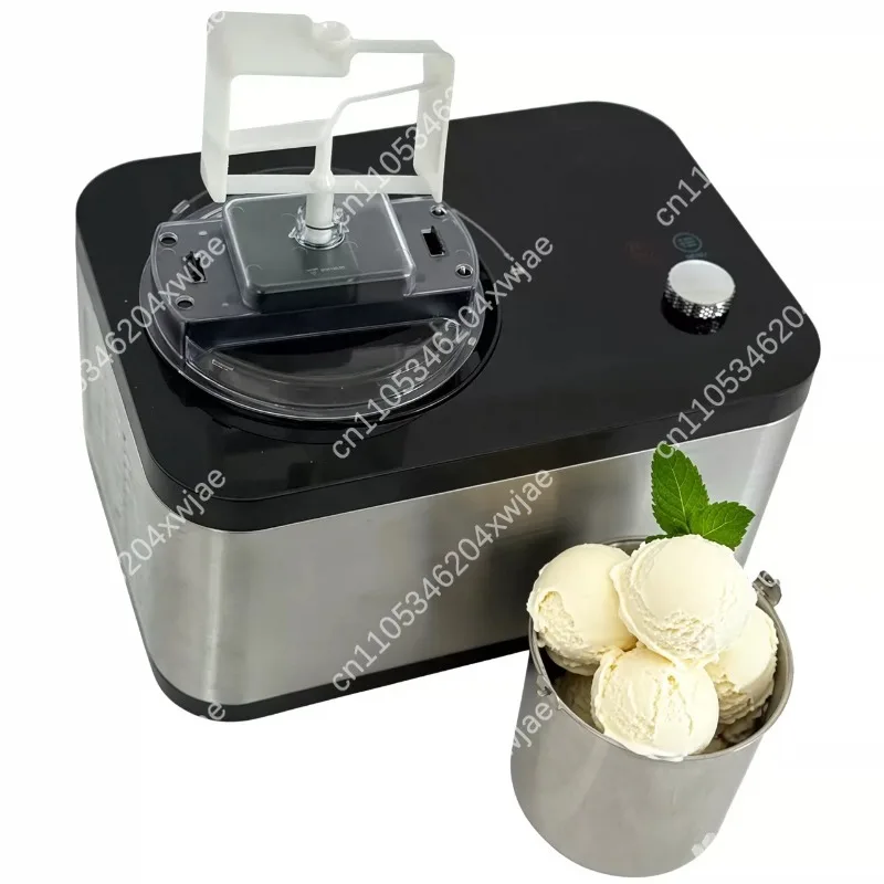 Small Automatic Ice Cream Maker Compressor Refrigeration Stainless Steel1.5L Machine For Household Commercial Soft Cone Making