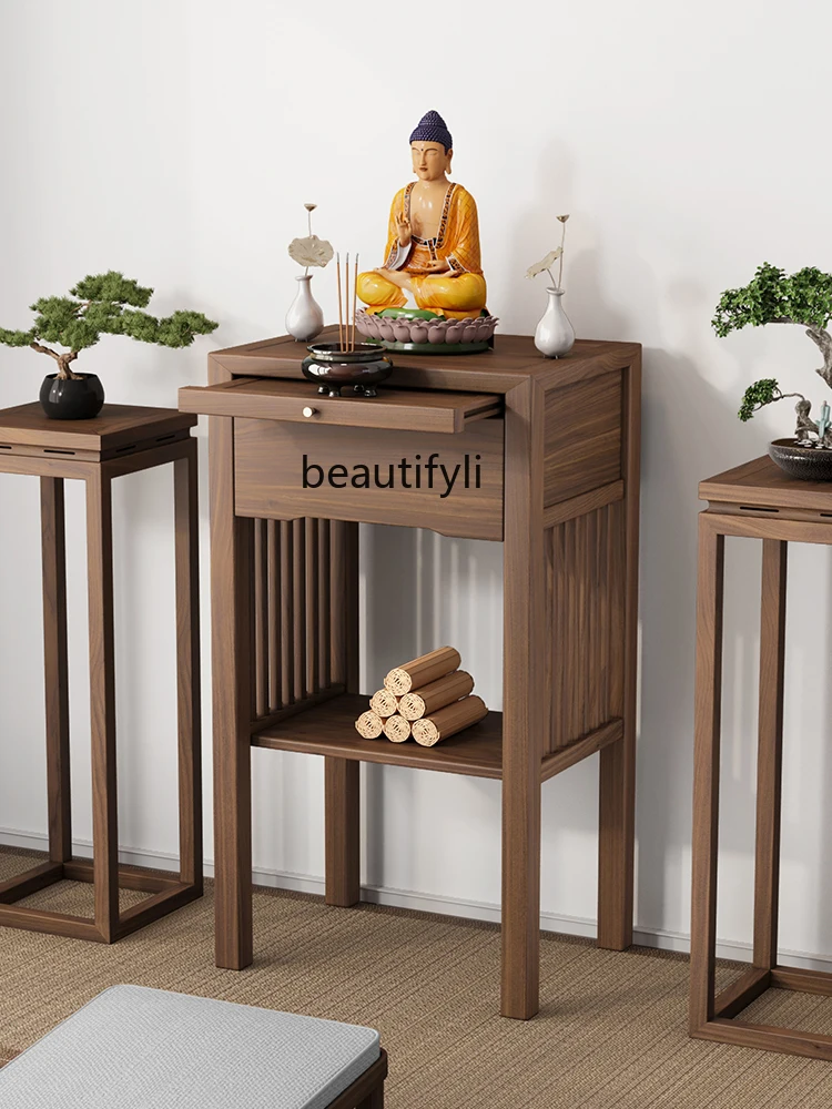 Household Altar Buddha Table Chinese Altar Modern Solid Wood Small Altar