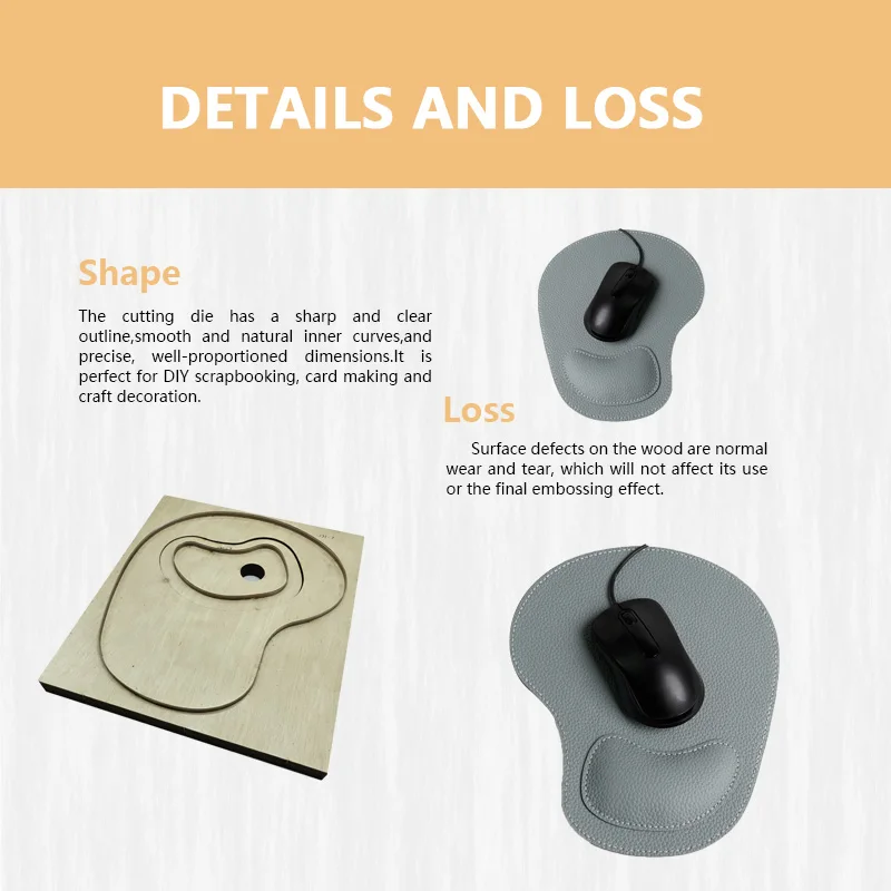 Leather Mousepad Die Cutter Convenient Material Cutting Simple Durable Design for Office And Gaming Use