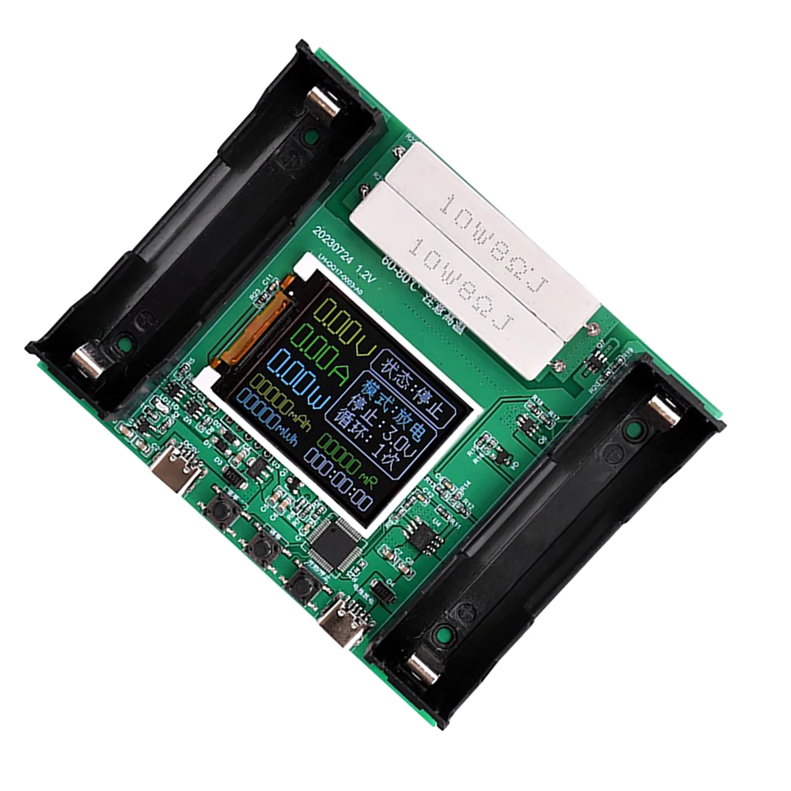 Módulo probador de capacidad de batería de litio 18650, Detector de resistencia interna de división de capacidad MAh MWh, carga automática, probador tipo C