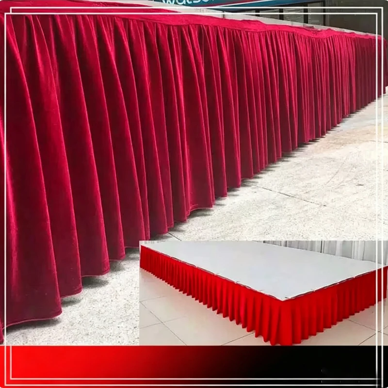 Velvet Table Skirting for Table,Crushed velvet table skirts for Wedding Party Event Decoration