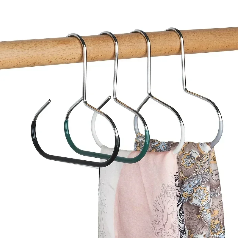 Multi-Function Hook Decorative Belt Hanger Scarf Tie Rack Sturdy Bedroom Wardrobe Hook Anti Slip Storage Rack For Bedroom