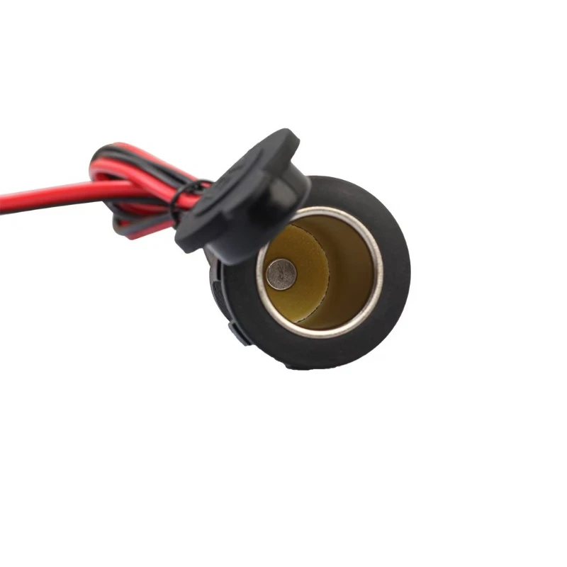 12/24V DC Female Car Cigar Cigarette Lighter Socket Plug Connector Adapter Car Charger Car Accessory Power Cigar Lighter Socket