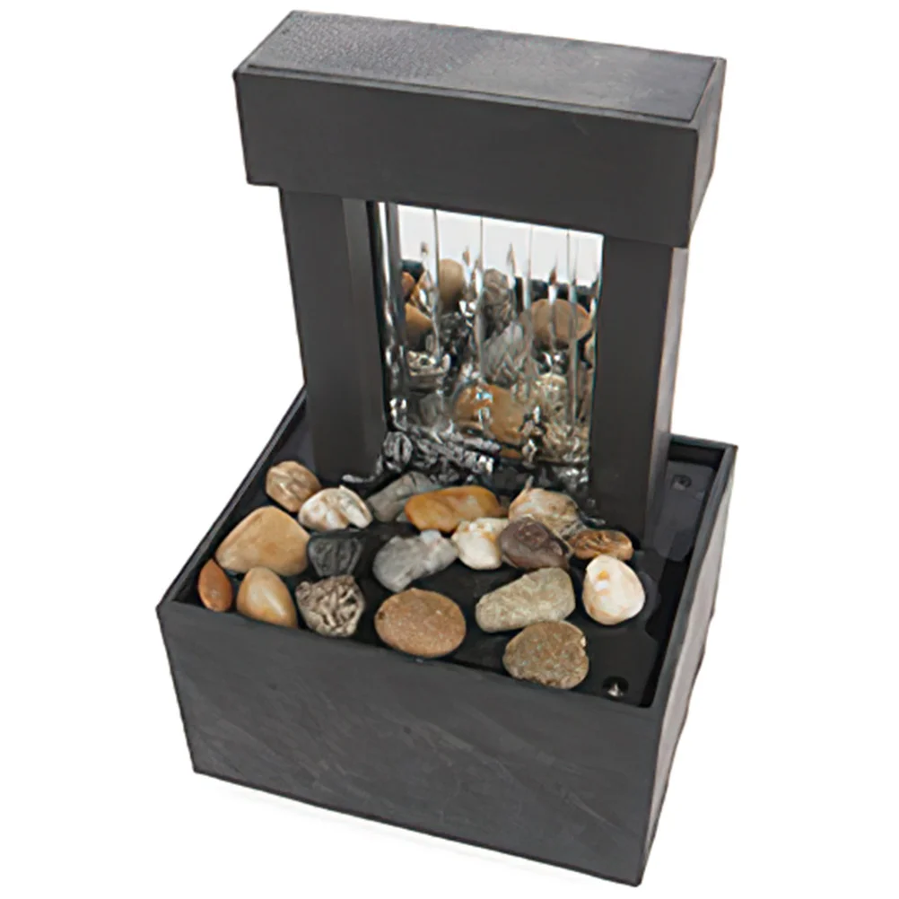 

1 set Desktop Water Fountain Indoor Tabletop Zen Garden Mini Bonsai Design For Home Office Decoration Relaxation Fountain