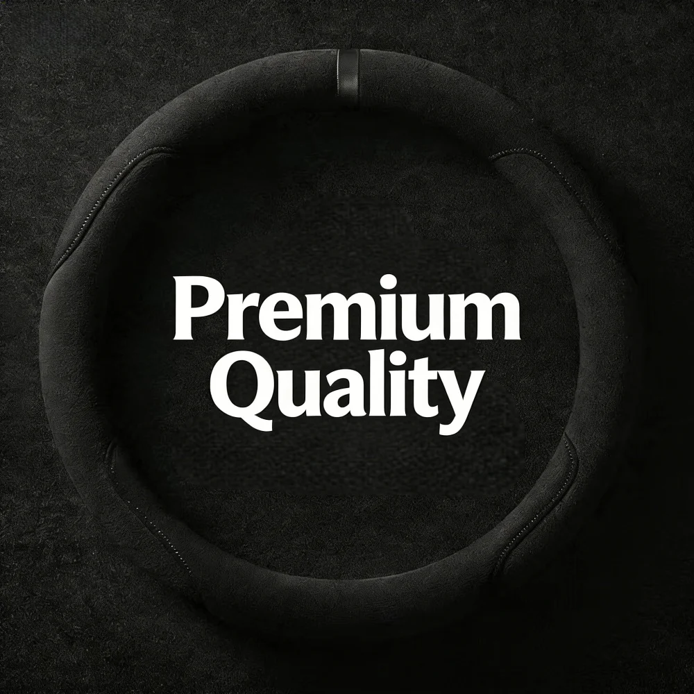 All-season Car Steering Wheel Covers Breathable Suede Steering Wheel Wrap Cover Fit For 37-38cm Steering Covers Car Interior