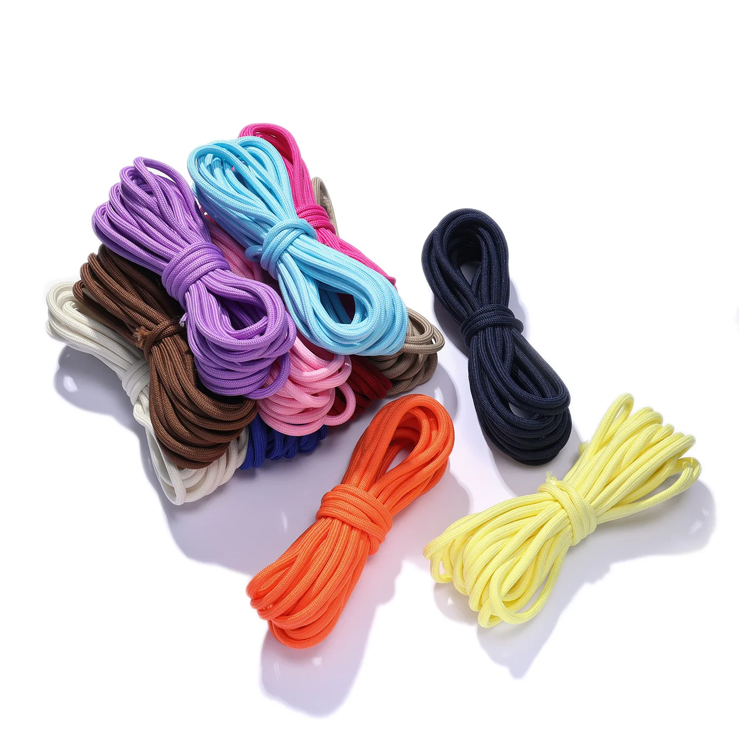 

2pcs/lot 5m 5mm Colorful Paracord Lanyard Solid-Color Wear-Resistant Handmade DIY Nylon Backpack Lanyard