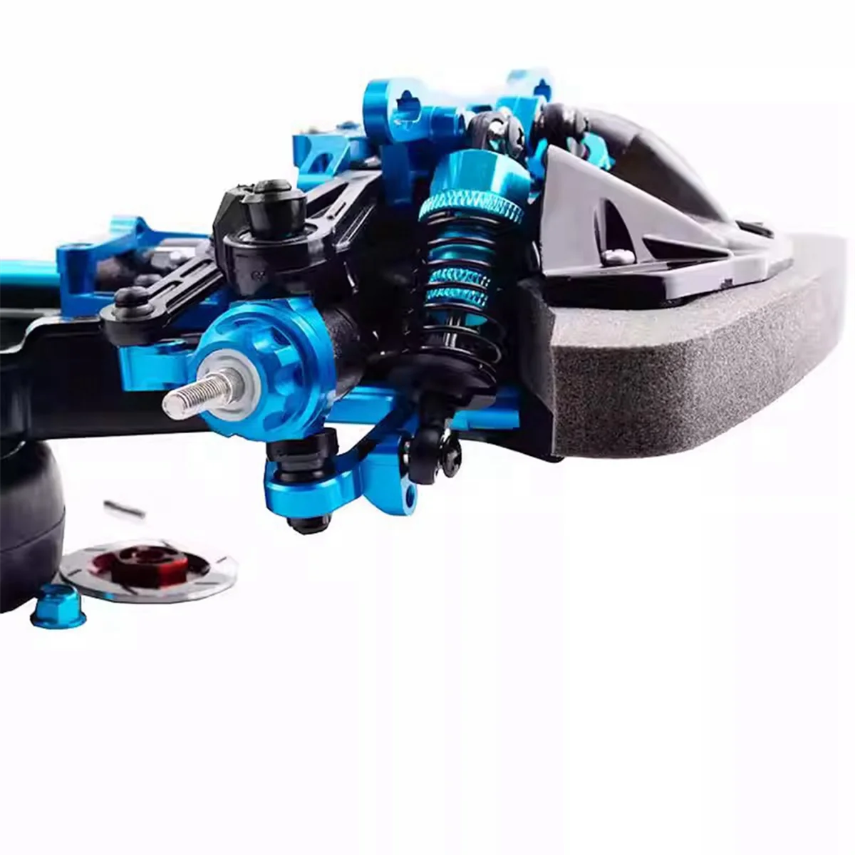 For Tamiya TT01 TT02 Metal Hydraulic Shock Absorber Shock Absorber CNC Remote Control Car 55mm,Blue