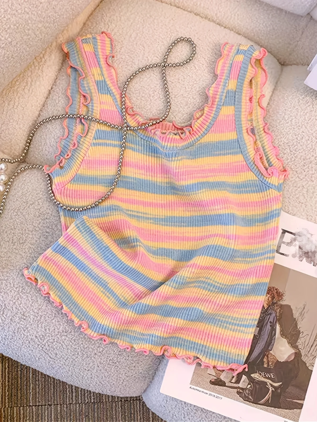 Neues Damen-Western-Top für den Sommer mit Holzohr-Verzierung und Kontrastfarben – Elegantes Damen-Western-Top für den Sommer